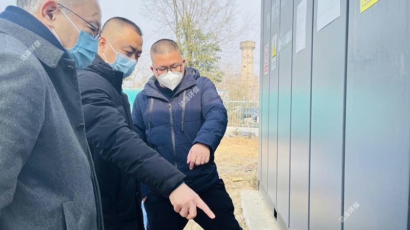 郭总一行参观了达泽环保在南京的医疗污水处理设备案例